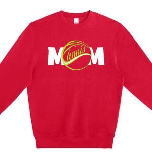 Mother Tennis Mom Funny Tennis Premium Crewneck Sweatshirt