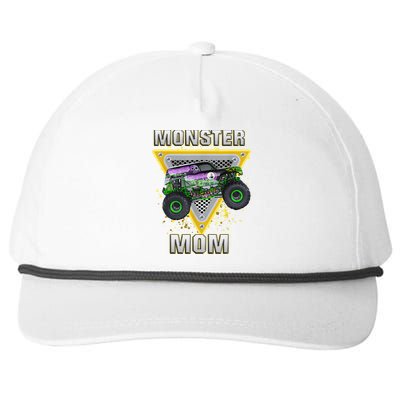 Monster Truck Mom Mothers Day Monster Truck Are My Jam Snapback Five-Panel Rope Hat