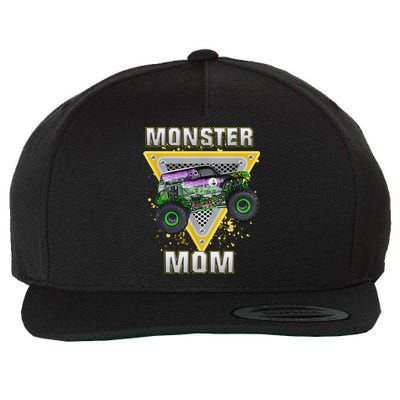 Monster Truck Mom Mothers Day Monster Truck Are My Jam Wool Snapback Cap