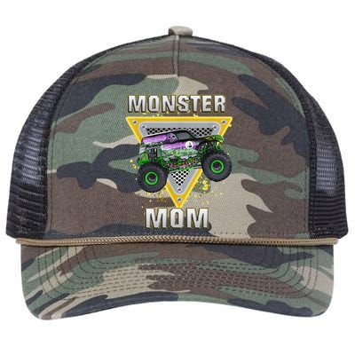 Monster Truck Mom Mothers Day Monster Truck Are My Jam Retro Rope Trucker Hat Cap