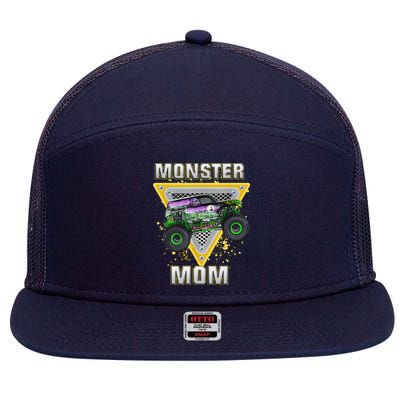 Monster Truck Mom Mothers Day Monster Truck Are My Jam 7 Panel Mesh Trucker Snapback Hat