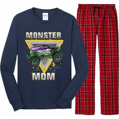 Monster Truck Mom Mothers Day Monster Truck Are My Jam Long Sleeve Pajama Set