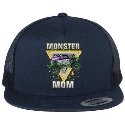 Monster Truck Mom Mothers Day Monster Truck Are My Jam Flat Bill Trucker Hat