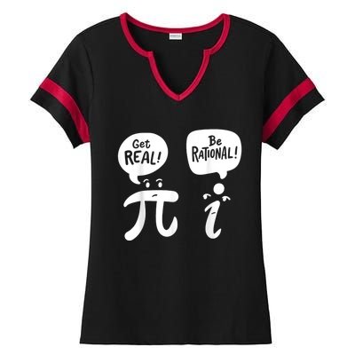 Math Teacher Math Student Be Real Get Rational Ladies Halftime Notch Neck Tee