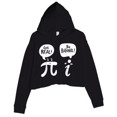 Math Teacher Math Student Be Real Get Rational Crop Fleece Hoodie