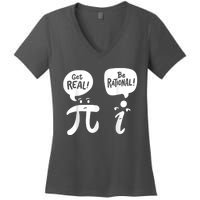 Math Teacher Math Student Be Real Get Rational Women's V-Neck T-Shirt