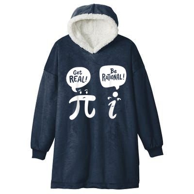 Math Teacher Math Student Be Real Get Rational Hooded Wearable Blanket