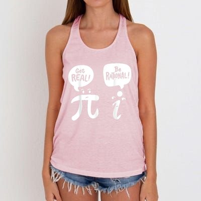 Math Teacher Math Student Be Real Get Rational Women's Knotted Racerback Tank