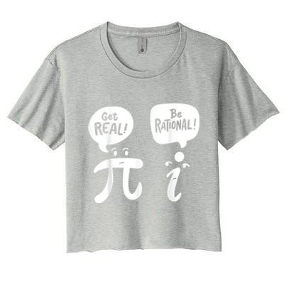 Math Teacher Math Student Be Real Get Rational Women's Crop Top Tee