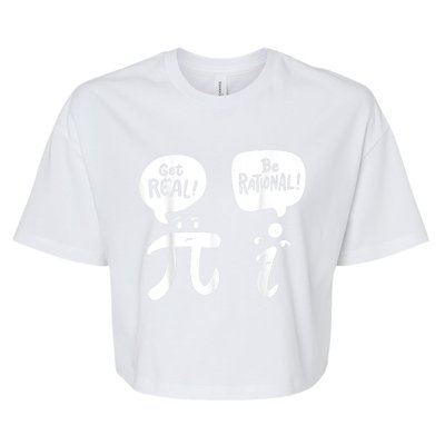 Math Teacher Math Student Be Real Get Rational Bella+Canvas Jersey Crop Tee