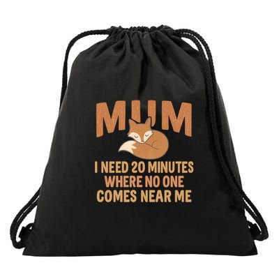 Mum Time-Out Drawstring Bag