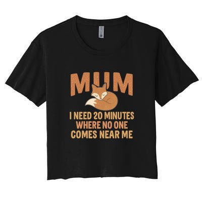 Mum Time-Out Women's Crop Top Tee