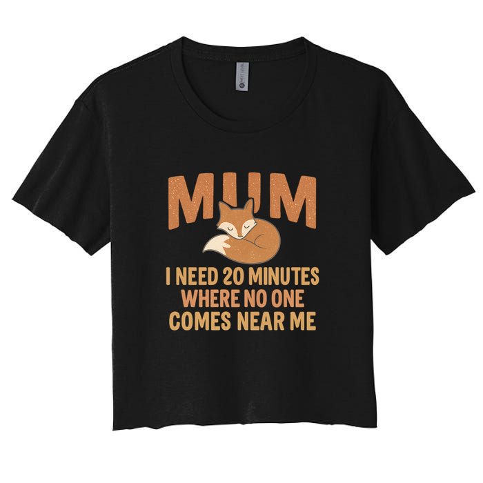 Mum Time-Out Women's Crop Top Tee