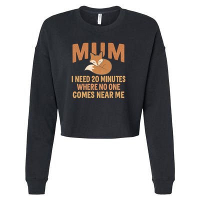 Mum Time-Out Cropped Pullover Crew