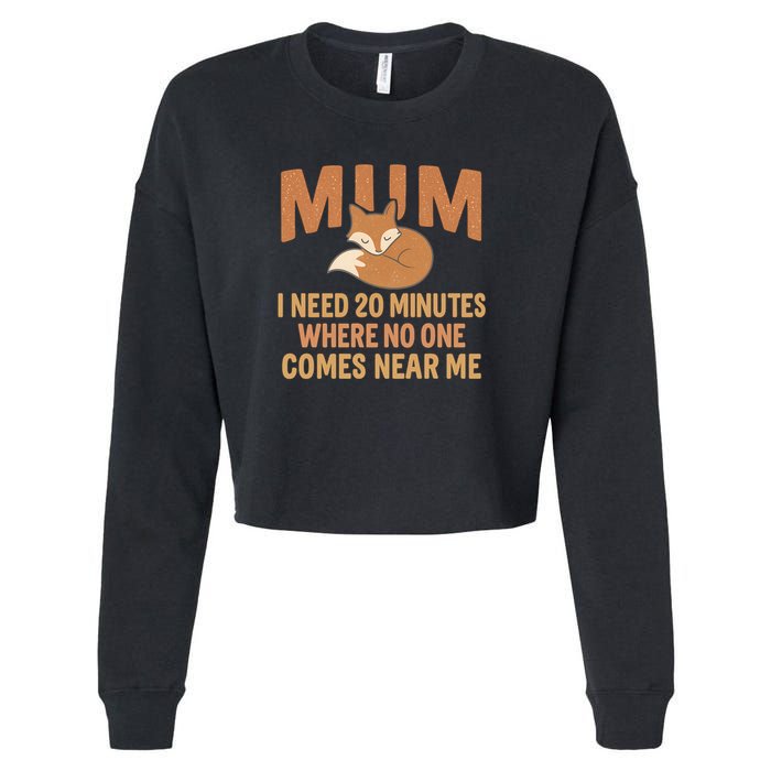 Mum Time-Out Cropped Pullover Crew