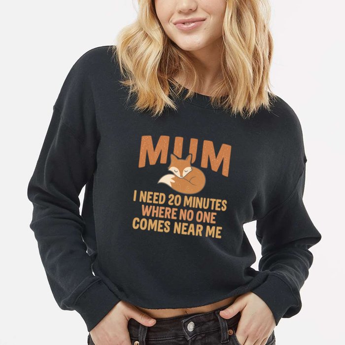 Mum Time-Out Cropped Pullover Crew