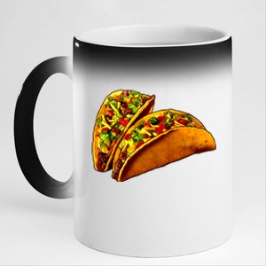 Mexican Tacos 11oz Black Color Changing Mug