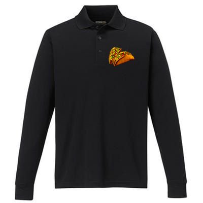 Mexican Tacos Performance Long Sleeve Polo