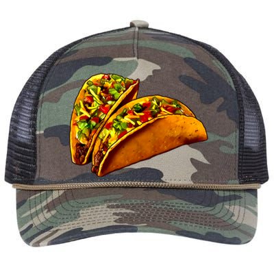 Mexican Tacos Retro Rope Trucker Hat Cap