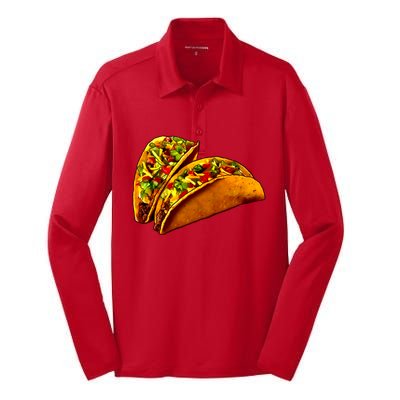 Mexican Tacos Silk Touch Performance Long Sleeve Polo