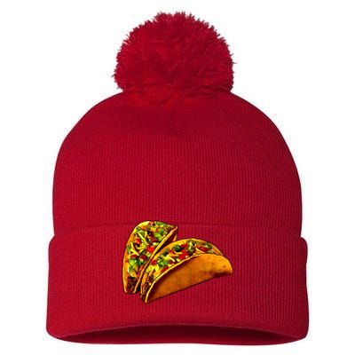 Mexican Tacos Pom Pom 12in Knit Beanie