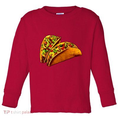 Mexican Tacos Toddler Long Sleeve Shirt