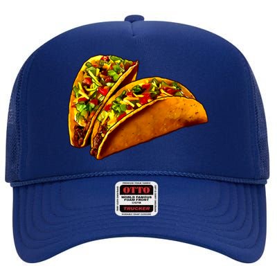 Mexican Tacos High Crown Mesh Back Trucker Hat