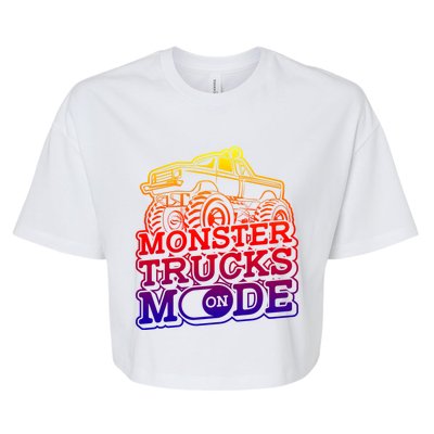 Monster Trucks Mode On Gift Monstertruck Sport Monster Trucks Meaningful Gift Bella+Canvas Jersey Crop Tee