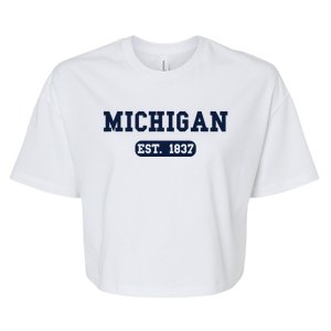 Michigan Throwback Bella+Canvas Jersey Crop Tee