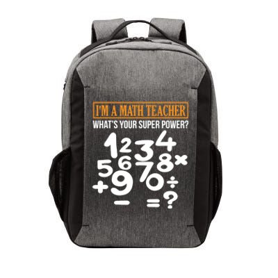 Math Teacher Math Super Power Design Gifts Vector Backpack