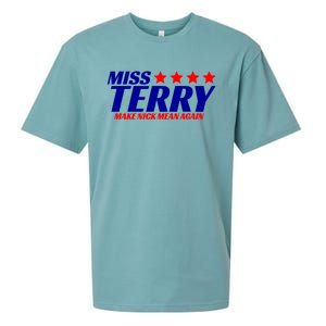 Miss Terry Make Nick Mean Again Sueded Cloud Jersey T-Shirt