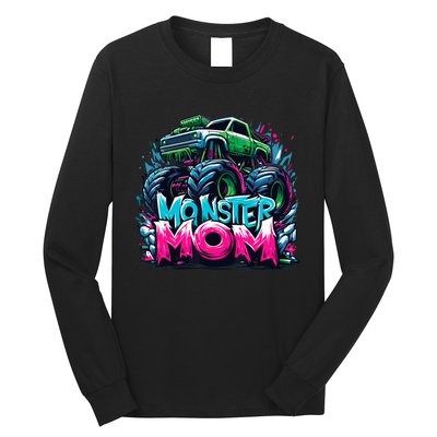 Monster Truck Mom Of The Birthday Boy Matching Family Long Sleeve Shirt