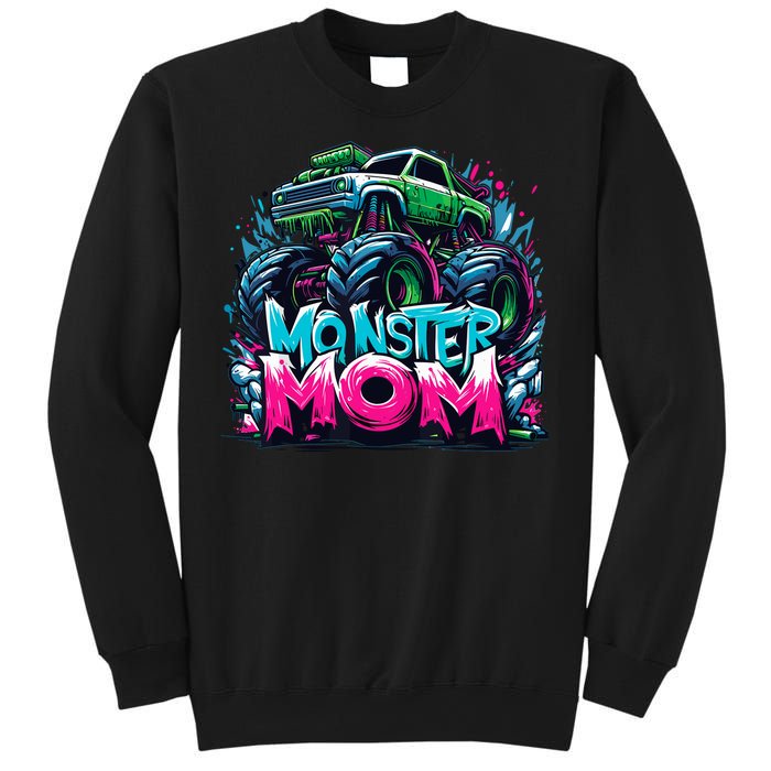 Monster Truck Mom Of The Birthday Boy Matching Family Sweatshirt