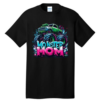 Monster Truck Mom Of The Birthday Boy Matching Family Tall T-Shirt