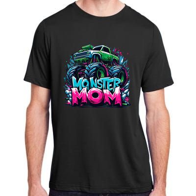 Monster Truck Mom Of The Birthday Boy Matching Family Adult ChromaSoft Performance T-Shirt