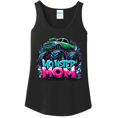 Monster Truck Mom Of The Birthday Boy Matching Family Ladies Essential Tank