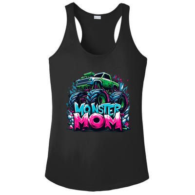 Monster Truck Mom Of The Birthday Boy Matching Family Ladies PosiCharge Competitor Racerback Tank