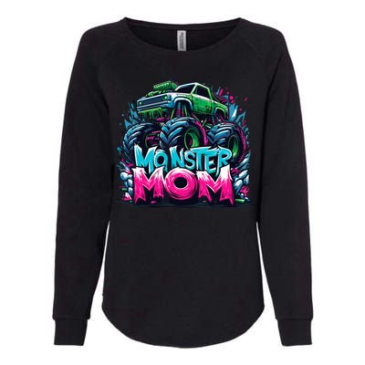 Monster Truck Mom Of The Birthday Boy Matching Family Womens California Wash Sweatshirt