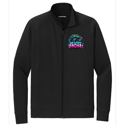 Monster Truck Mom Of The Birthday Boy Matching Family Stretch Full-Zip Cadet Jacket