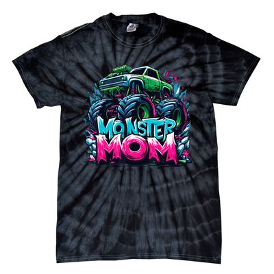 Monster Truck Mom Of The Birthday Boy Matching Family Tie-Dye T-Shirt