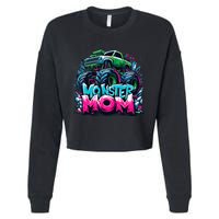 Monster Truck Mom Of The Birthday Boy Matching Family Cropped Pullover Crew