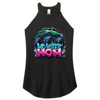 Monster Truck Mom Of The Birthday Boy Matching Family Women's Perfect Tri Rocker Tank