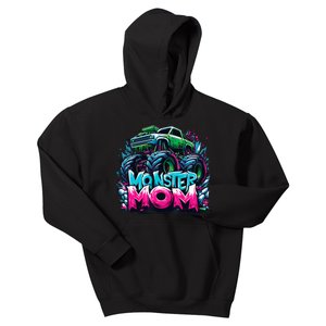 Monster Truck Mom Of The Birthday Boy Matching Family Kids Hoodie