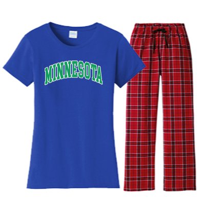 Minnesota Text Women's Flannel Pajama Set