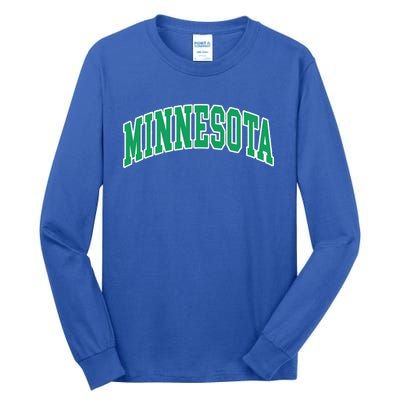 Minnesota Text Tall Long Sleeve T-Shirt