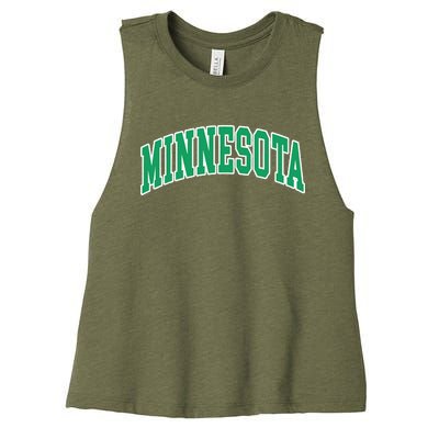 Minnesota Text Women's Racerback Cropped Tank