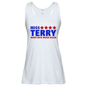 Miss Terry Make Nick Mean Again Funny Tees Ladies Essential Flowy Tank