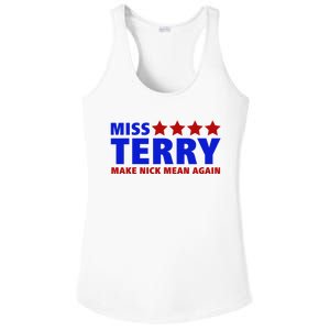 Miss Terry Make Nick Mean Again Funny Tees Ladies PosiCharge Competitor Racerback Tank