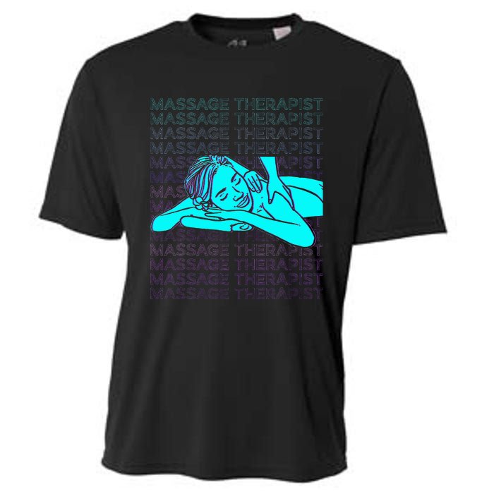 Massage Therapist Massage Therapy Masseuse Retro Cooling Performance Crew T-Shirt