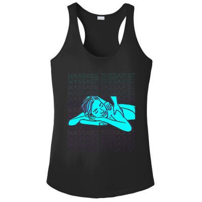 Massage Therapist Massage Therapy Masseuse Retro Ladies PosiCharge Competitor Racerback Tank